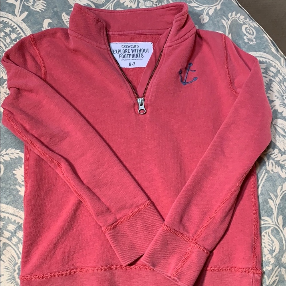 Kids JCrew Crewcuts Sweatshirt (Red, 6-7)